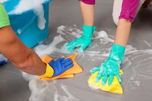Regular cleaning in a home living space
