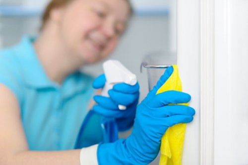 Spot cleaning a stain on a textured area rug