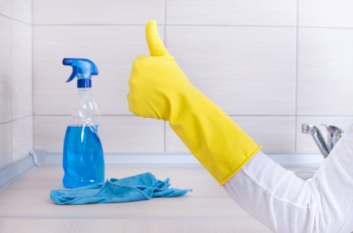 Move in cleaning for a newly prepared living room