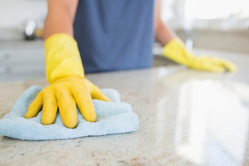 Deep one off cleaning in a modern kitchen