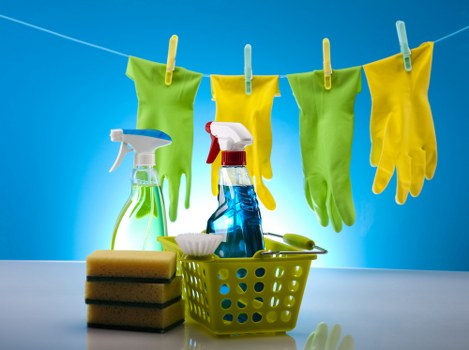 Sanitized kitchen prepared for Airbnb turnover