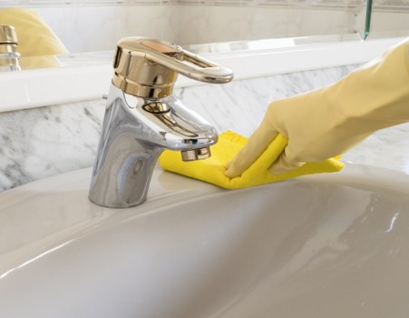 Professional Airbnb cleaning supplies and checklist setup